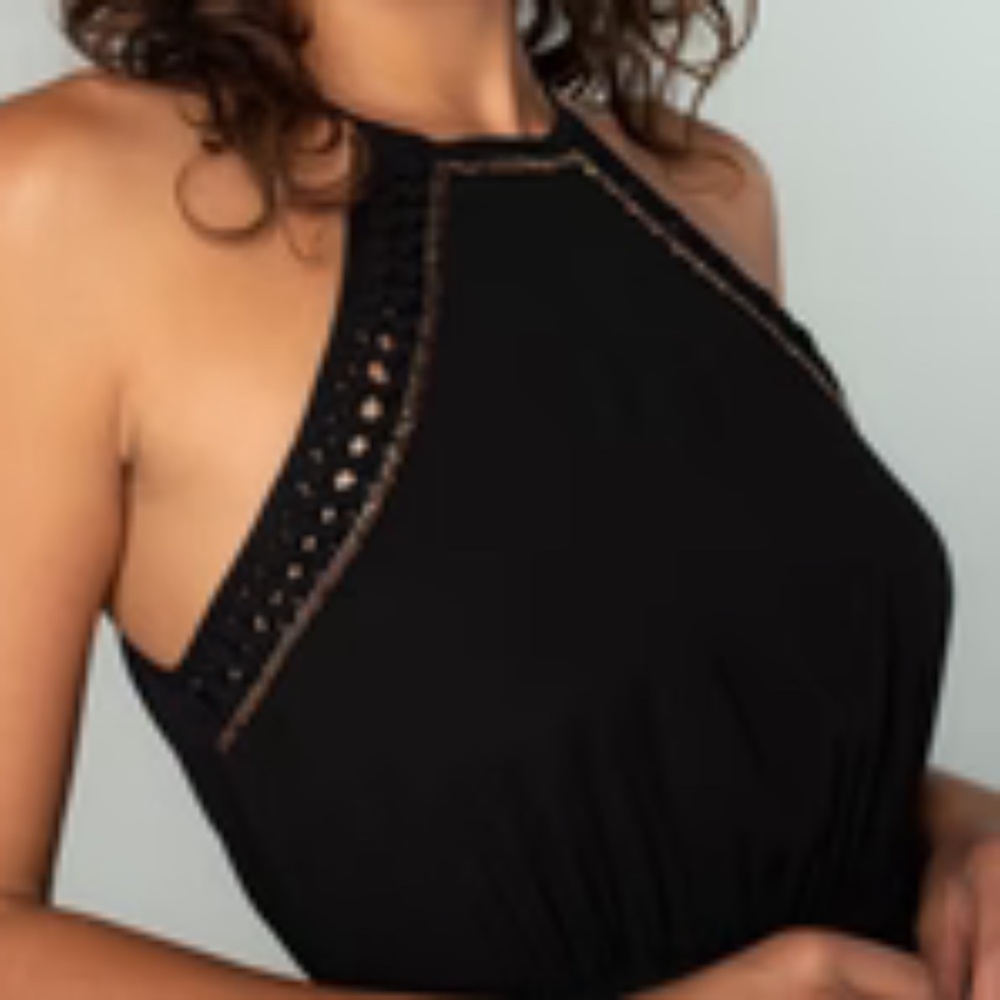 Lovestitch Marta halter Maxi Dress black small